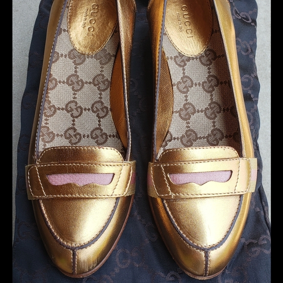 Gucci Goldstar Penny Loafer-esq low heel - Picture 1 of 8